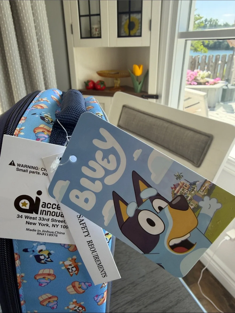 Bluey Kids Lunch Bag - Blue and Orange Character Design